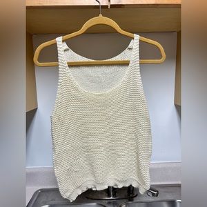 Cream Knitted Tank top